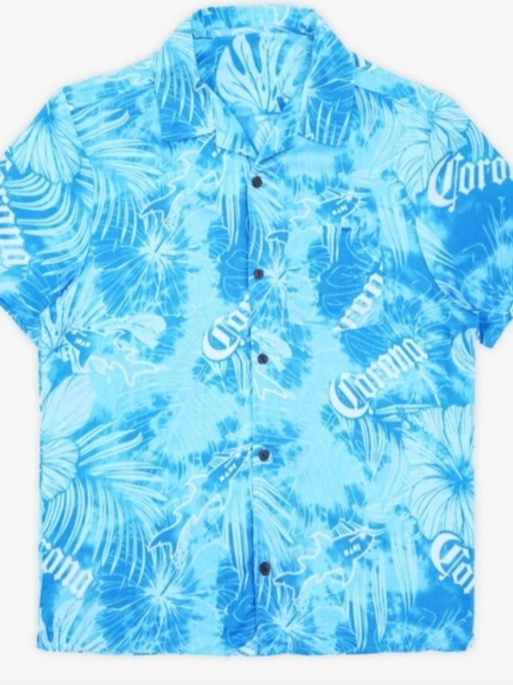 Corona/Maui & Sons Tropical Print Button-Down Shirt-New